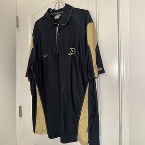 Nike Black and Gray Athletic Polo Shirt